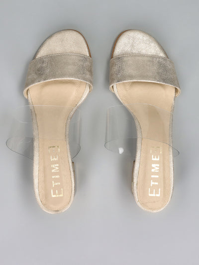 LEATHER SLIPPERS - GOLD