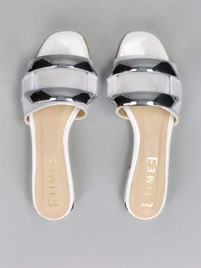 LEATHER SLIPPERS - WHITE
