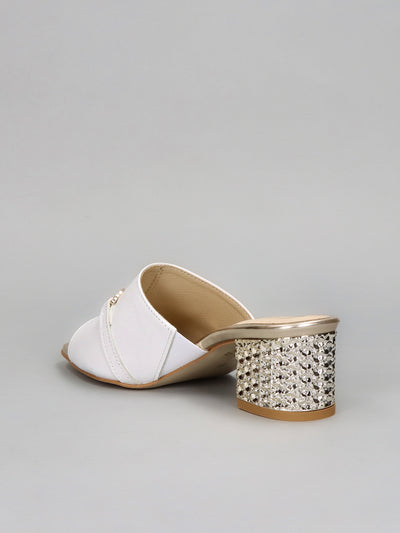 LEATHER SLIPPERS - WHITE