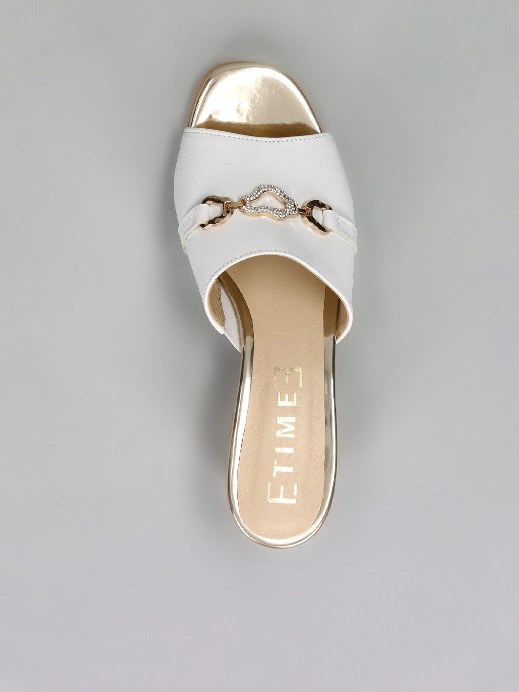 LEATHER SLIPPERS - WHITE