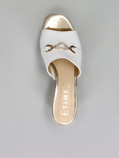 LEATHER SLIPPERS - WHITE