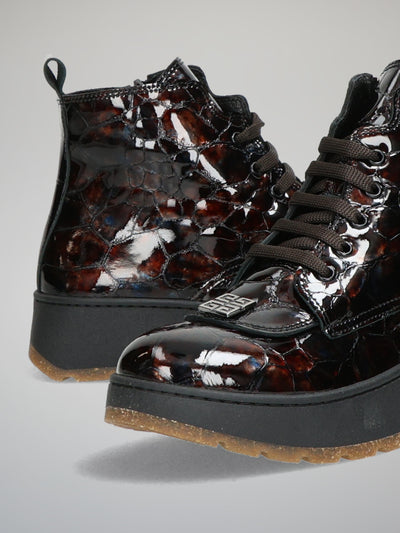 STYLISH ANKLE BOOTS - BROWN