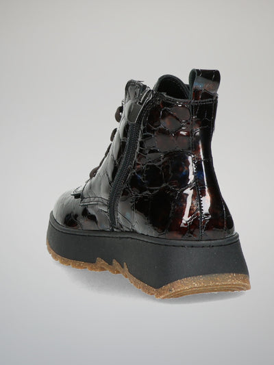 STYLISH ANKLE BOOTS - BROWN