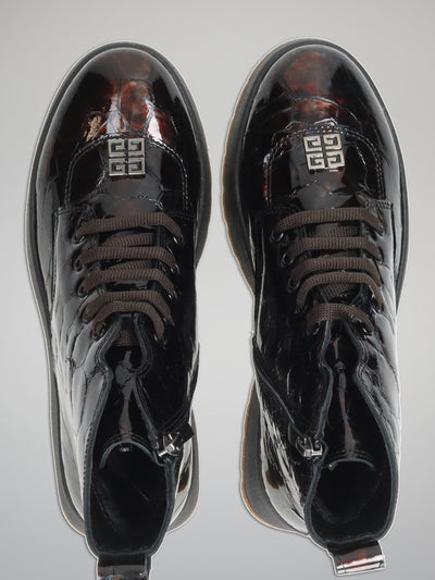 STYLISH ANKLE BOOTS - BROWN