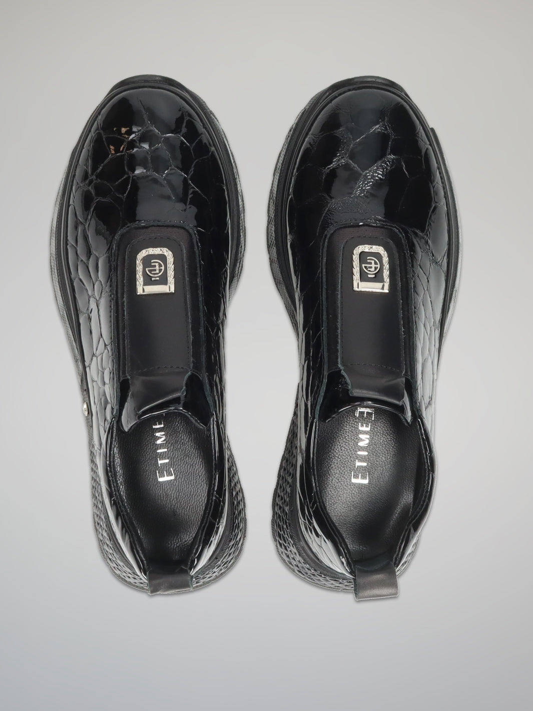 LEATHER SNEAKERS - BLACK
