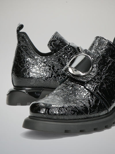 LEATHER SHOES - BLACK