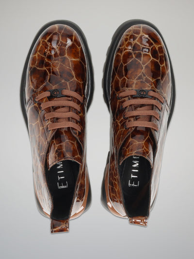 LEATHER SHOES - BROWN