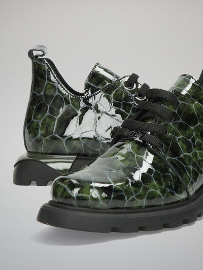 LEATHER SHOES - GREEN