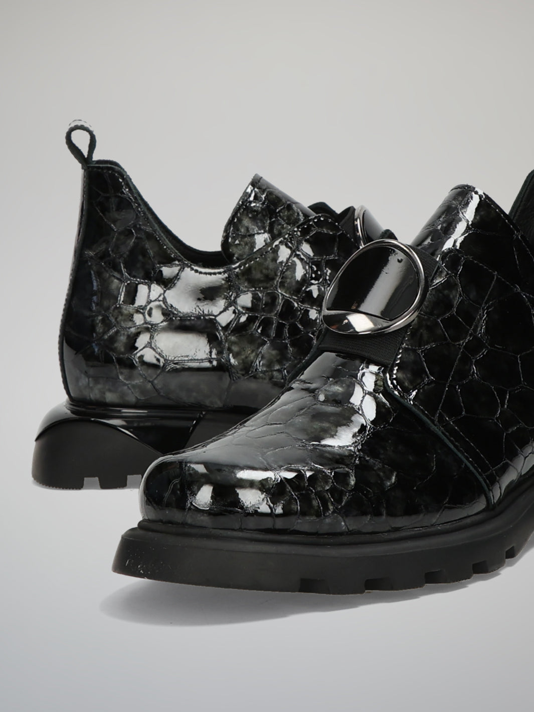 LEATHER SHOES - DARK GREY