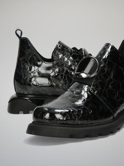 LEATHER SHOES - DARK GREY