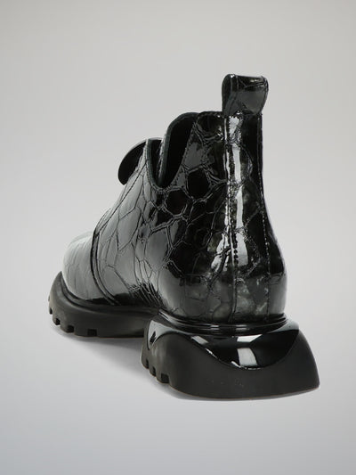 LEATHER SHOES - DARK GREY