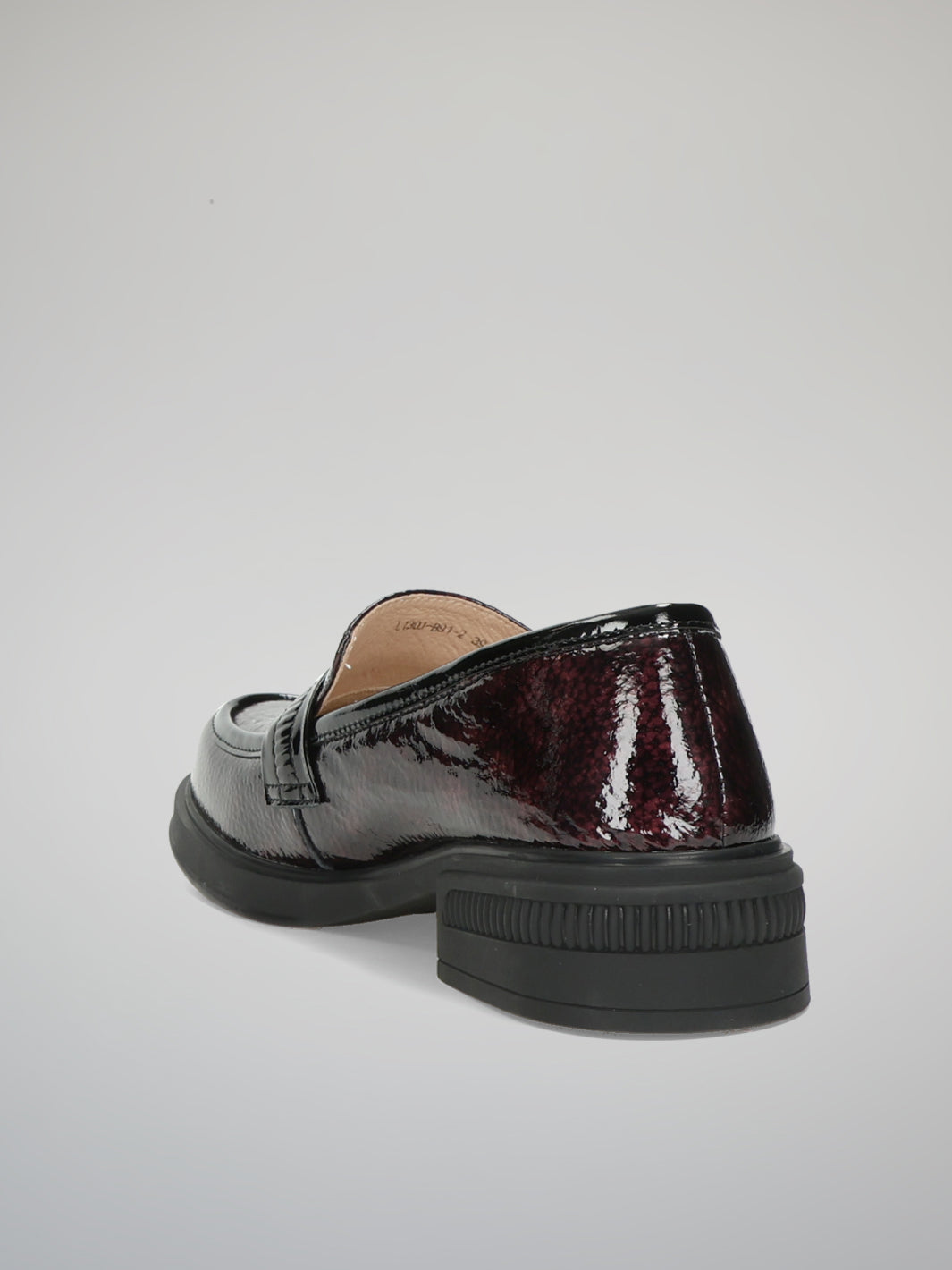 LEATHER LOW SHOES - BURGUNDY