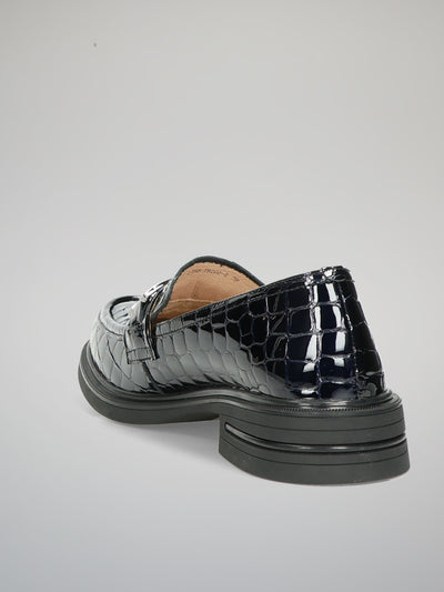 LEATHER SHOES - DARK BLUE