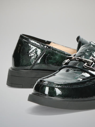 LEATHER SHOES - GREEN