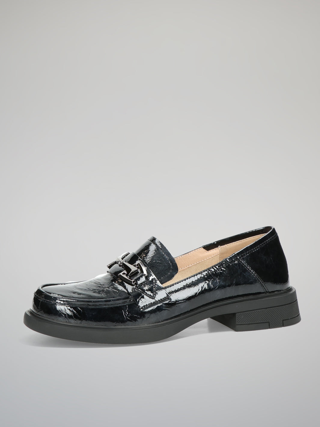 LEATHER SHOES - GREY/BLACK