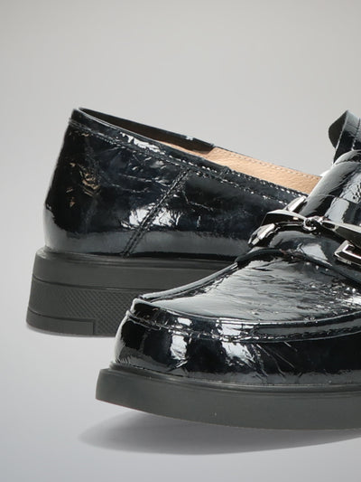 LEATHER SHOES - GREY/BLACK
