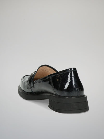 LEATHER SHOES - GREY/BLACK