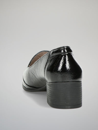 LEATHER SHOES - BLACK