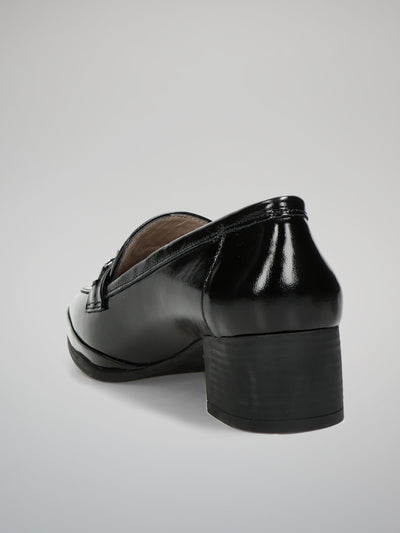 LEATHER SHOES - BLACK