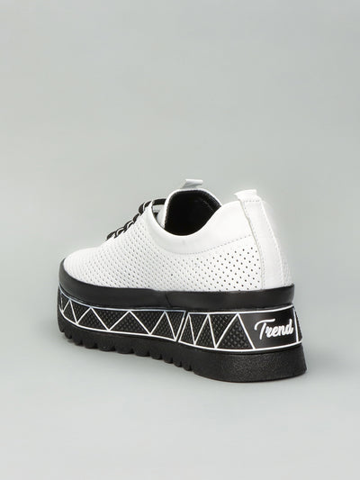 LEATHER SNEAKER - WHITE