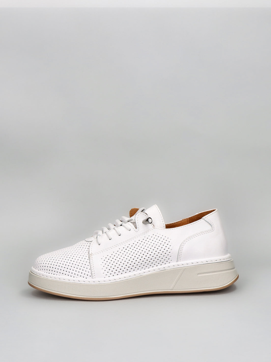 LEATHER SNEAKER - WHITE