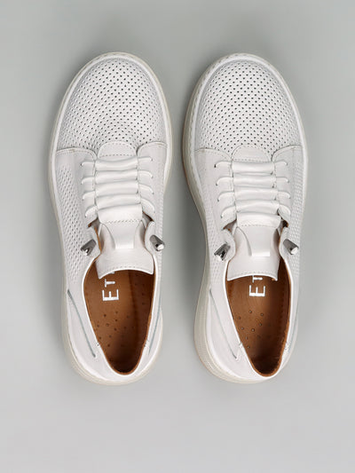 LEATHER SNEAKER - WHITE