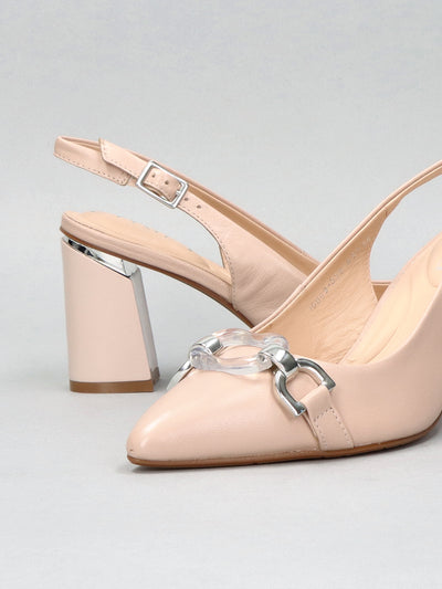 LEATHER SLINGS - LIGHT PINK