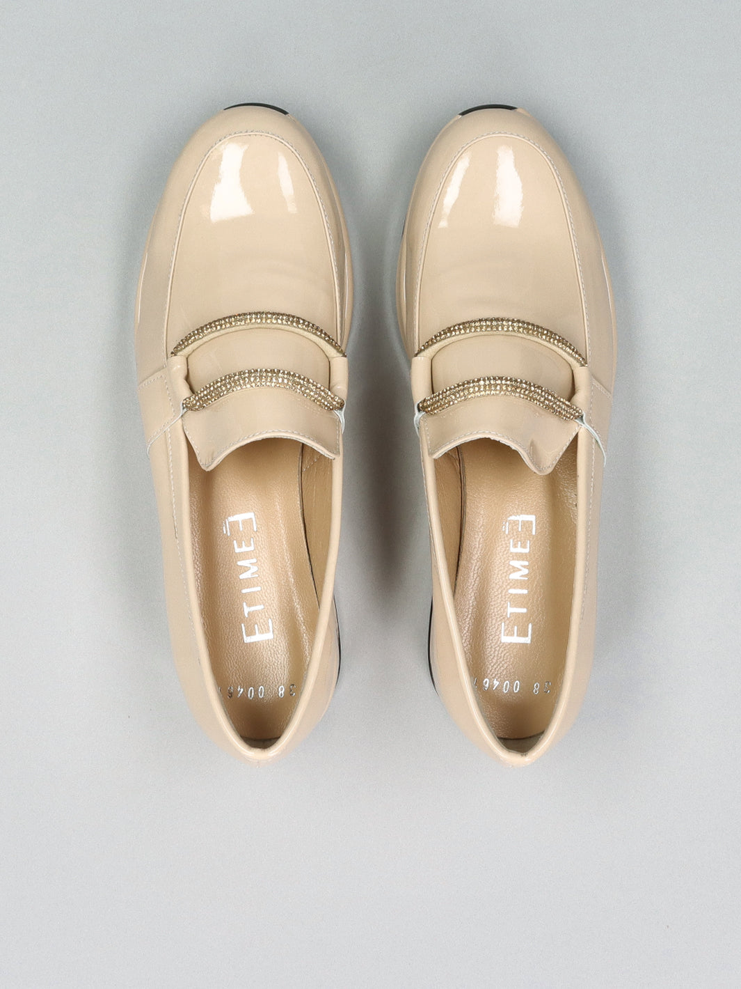LEATHER LOW SHOES - BEIGE