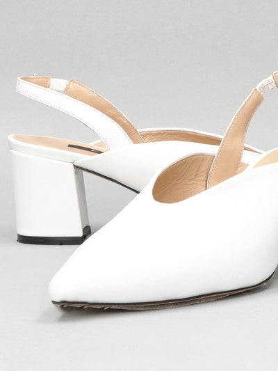LEATHER SLINGS - WHITE