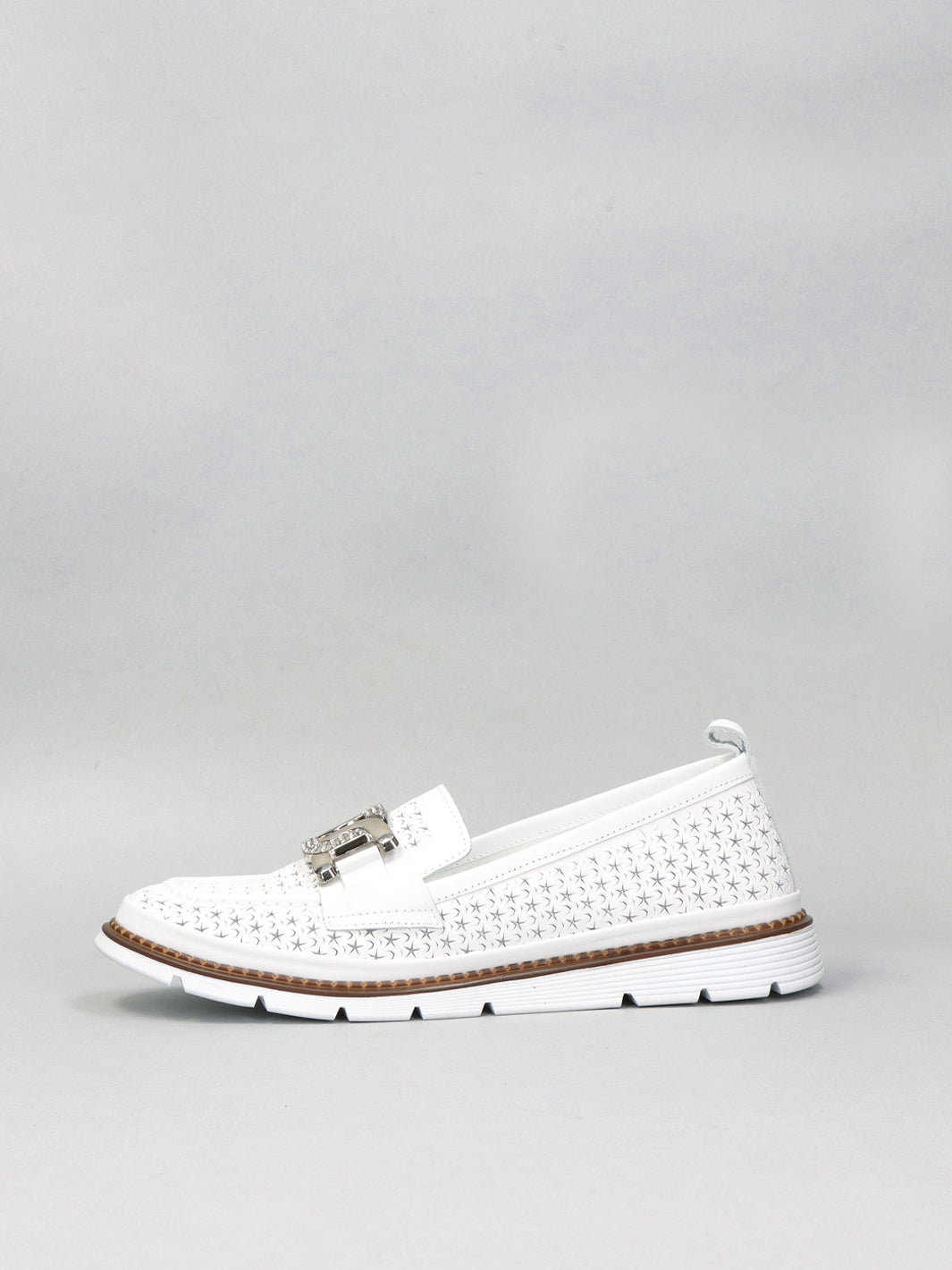 LEATHER LOW SHOES - WHITE