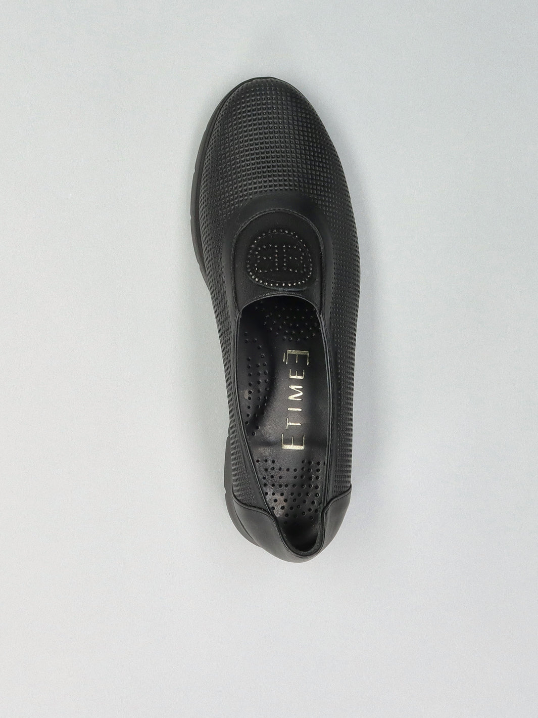 LEATHER LOW SHOES - BLACK